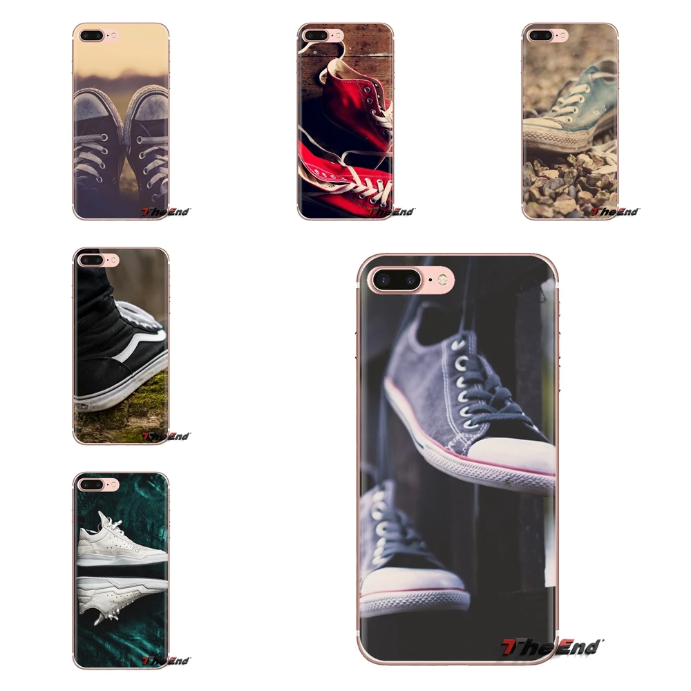 For Samsung Galaxy S3 S4 S5 Mini S6 S7 Edge S8 S9 S10 Plus Note 3 4 5 8 9 Wallpaper Sneakers Soft Transparent Shell Covers |