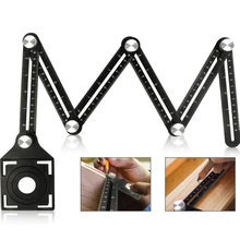 Регулируемый угол шесть-складная линейка сверлильная направляющая стеклянная плитка инструмент деревообрабатывающий измерительный инструмент линейка-слайд складная линейка транспортир