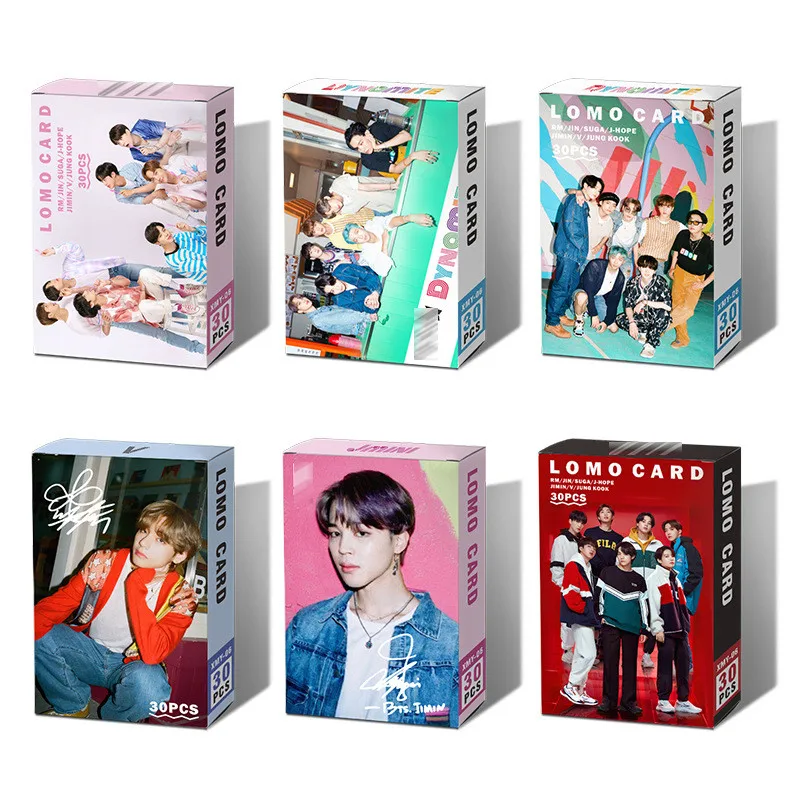 

KPOP Bangtan Boys DYNAMITE New Album LOMO Card MAP OF THE SOUL PERSONA Member Photocard Set (30 Cards)