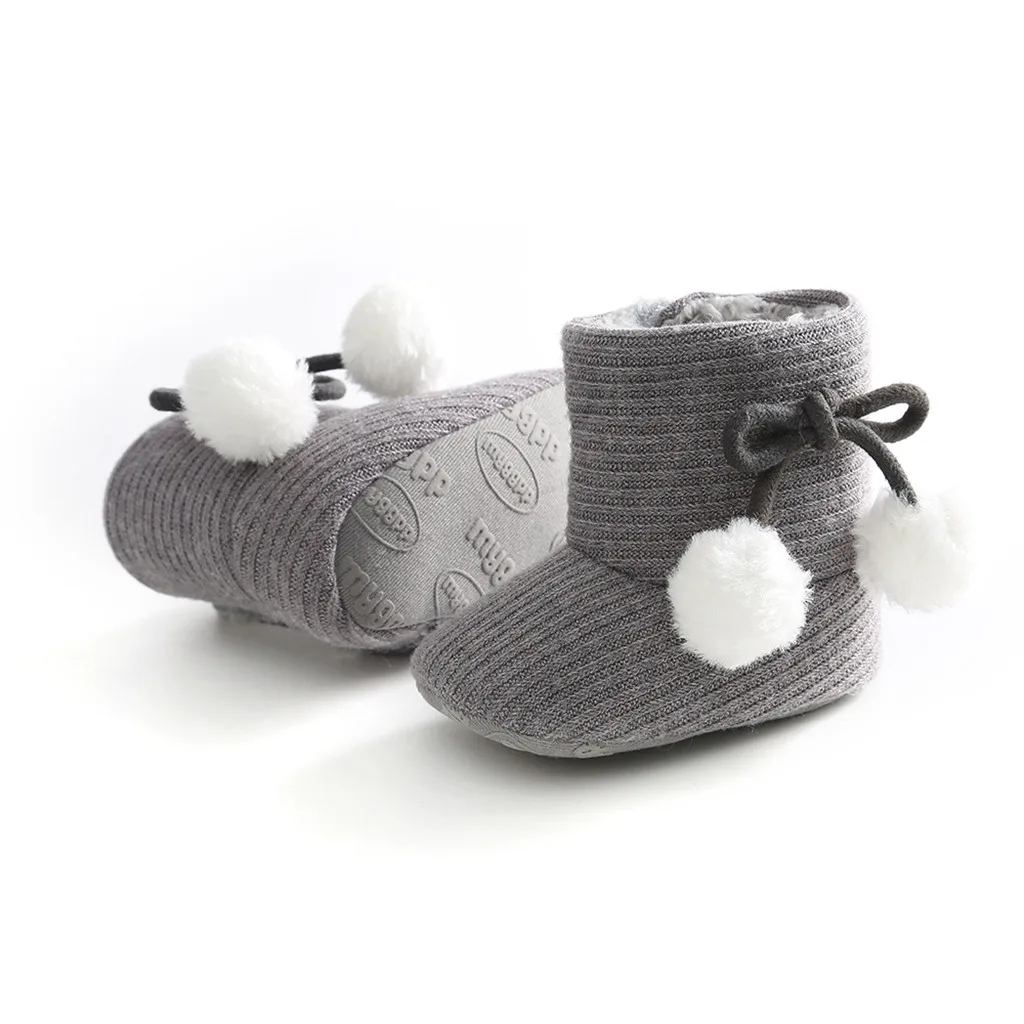 TELOTUNY Newborn Baby Booties Lovely Warm Butterfly-knot Mixed Colors Girls Winter Toddler First Walkers Infant Crib Shoes 1010