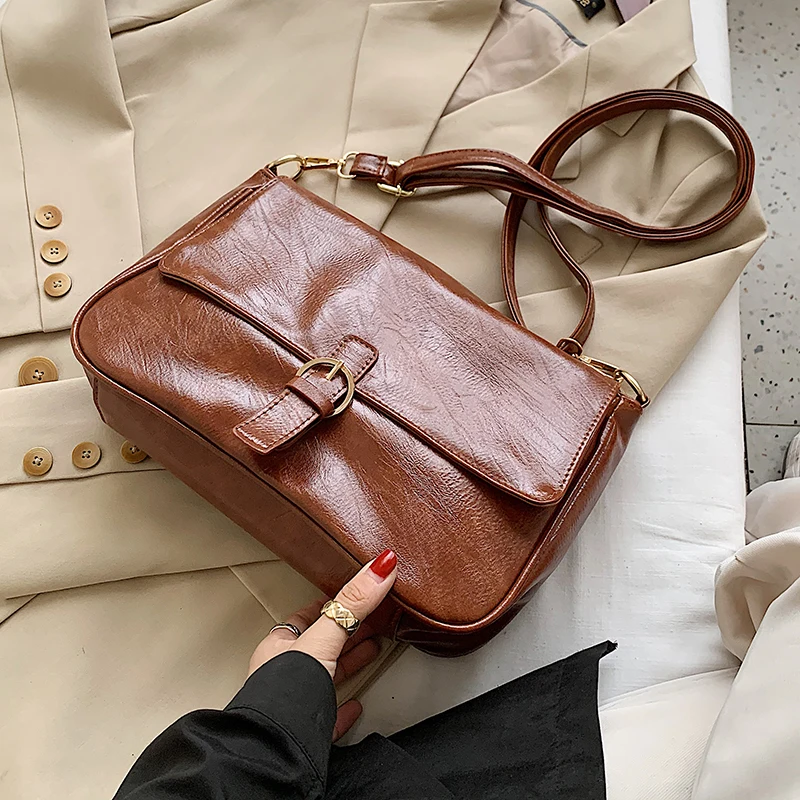 Tend PU Leather Shoulder Bags for Women 2020 Women's Winter Simple Style Handbags Female Travel Branded Trending Hand Bag |