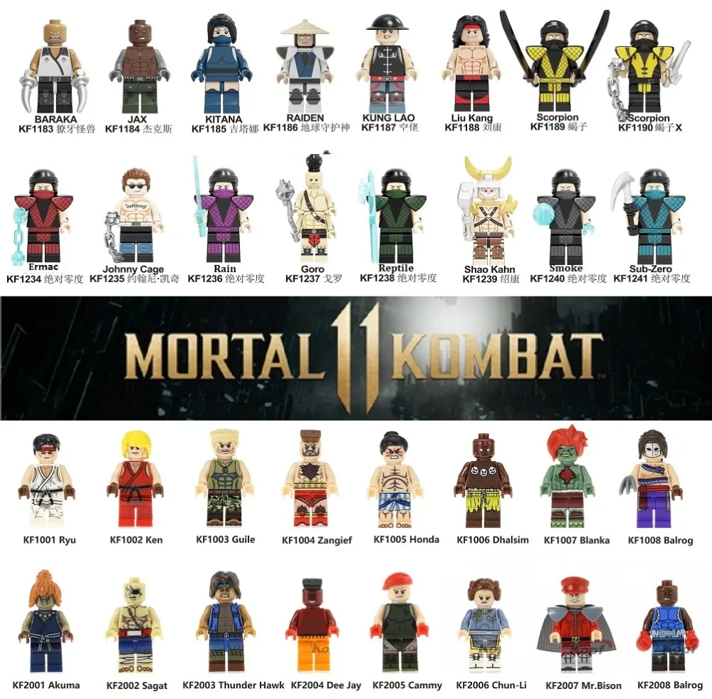 KF6102 KF6094 KF6100 KF8016 CY1001 Набор строительных блоков Mortal Kombat Ross Geller Honda Gunther фигурки Кирпичи игрушки для детей