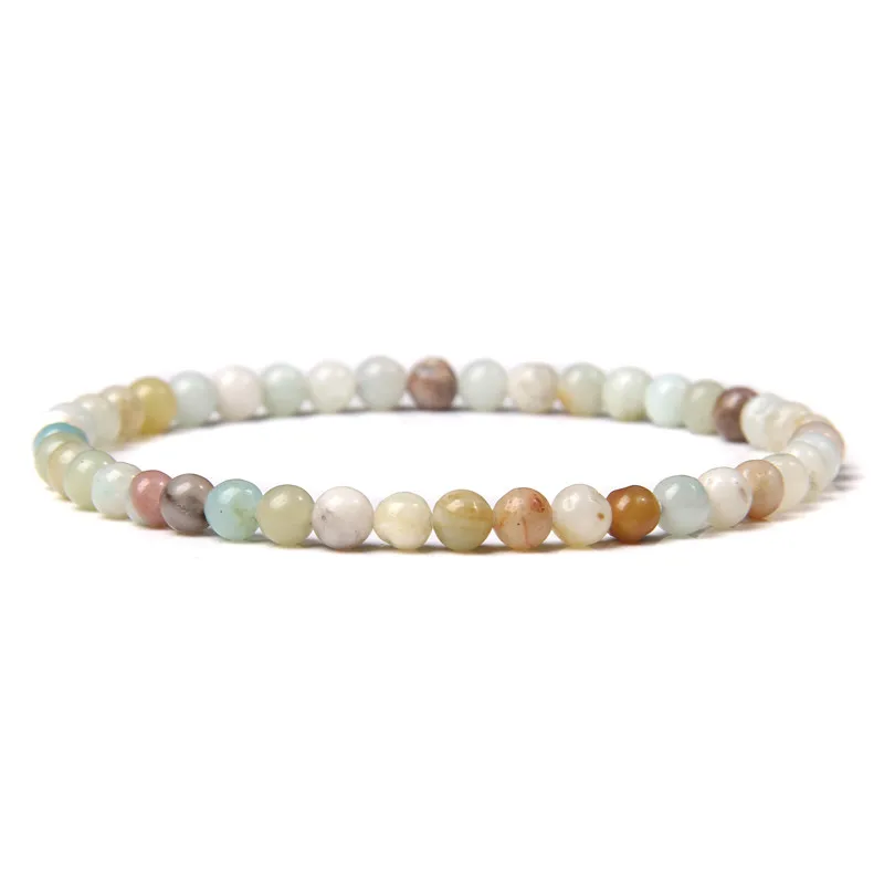 Chakra Energy Bracelet: Natural Agate & Onyx Beaded Stretch Jewelry