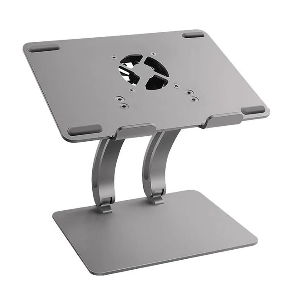 

Aluminum Adjustable Laptop Stand with USB Hub Cooling Fan, Tablets Book Notebook Cooling Holder for MacBook Air/Pro 11-17 inch