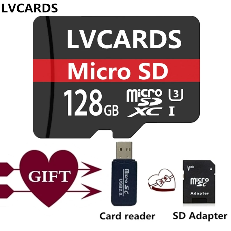 LVCARDS13 Micro sd карта 32 Гб 64 Гб 128 Гб Microsd XC-10 карта памяти 256 ГБ U-3 TF sd карта s MicroSD TF карта для камеры/телефона Mlow9