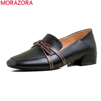 

MORAZORA 2020 New arrival causal ladies shoes spring summer simple comfortable dress shoes genuine leather women pumps