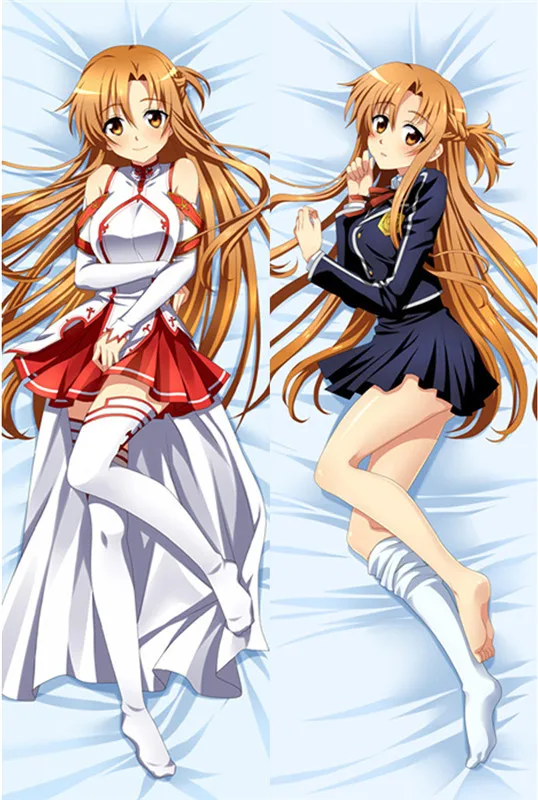 Аниме Dakimakura тело меч искусство онлайн 150x50 см 100x35 см наволочка манга 1 - Цвет: 2