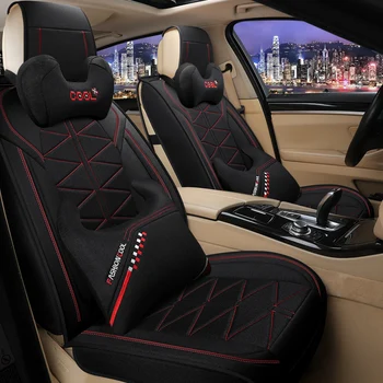 

Full Coverage flax fiber car seat cover auto seats covers for seat leon 1 2 3 5f mk1 mk2 mk3 toledo 2