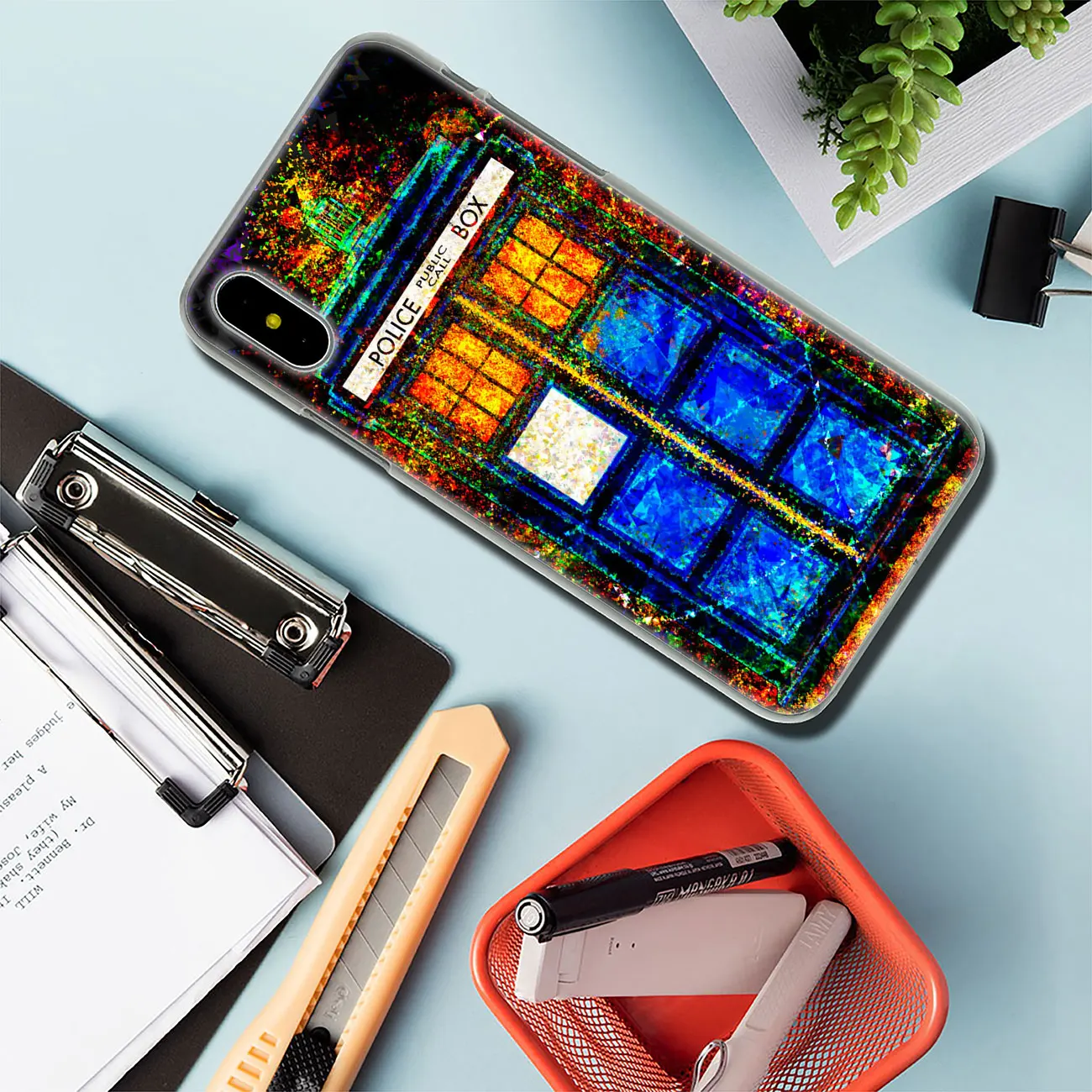 Жесткий чехол Lavaza Tardis Box Doctor who для iPhone XR X 11 Pro XS Max 8 7 6S 5 5S SE 4S 4 10