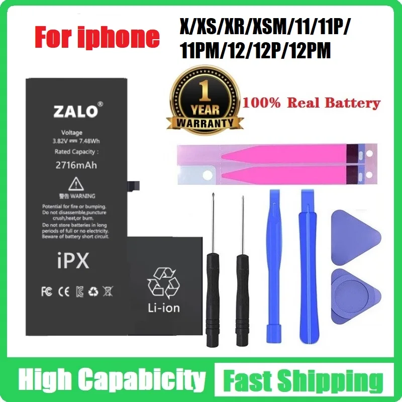 Оригинальный запасной аккумулятор 0-Cycle для iPhone 11 11P 11PM мобильный телефон Bateria 12 P