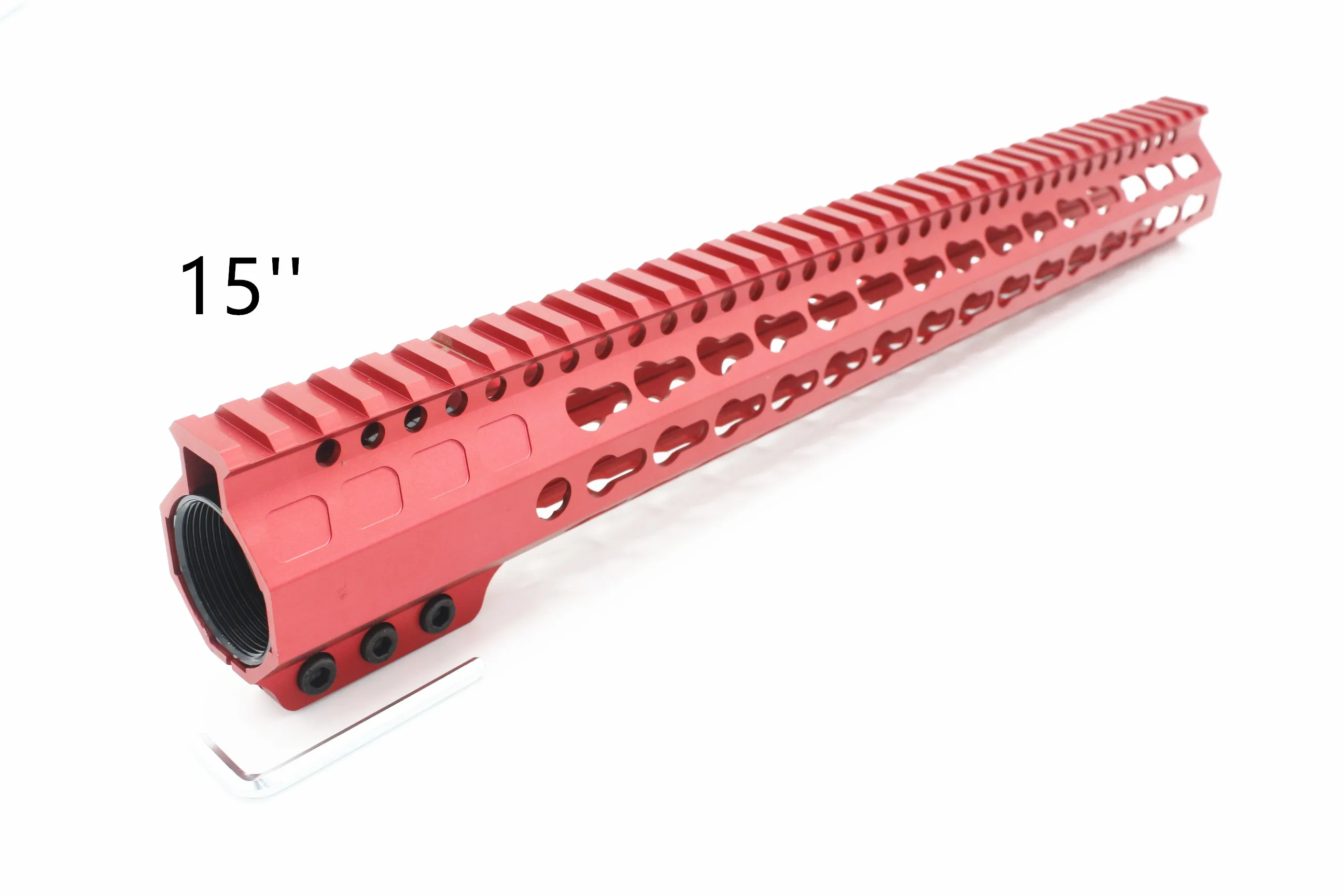Зажимной Стиль 15 ''дюймовый Тактический свободный поплавок KeyMod Handguard рейка Крепление подходит. 223 винтовка Охотничьи аксессуары
