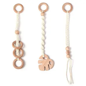 

Baby Nordic Gym Frame Pendant Wood Rack Crochet Teether Nursing Hanging Play Toy GXMB