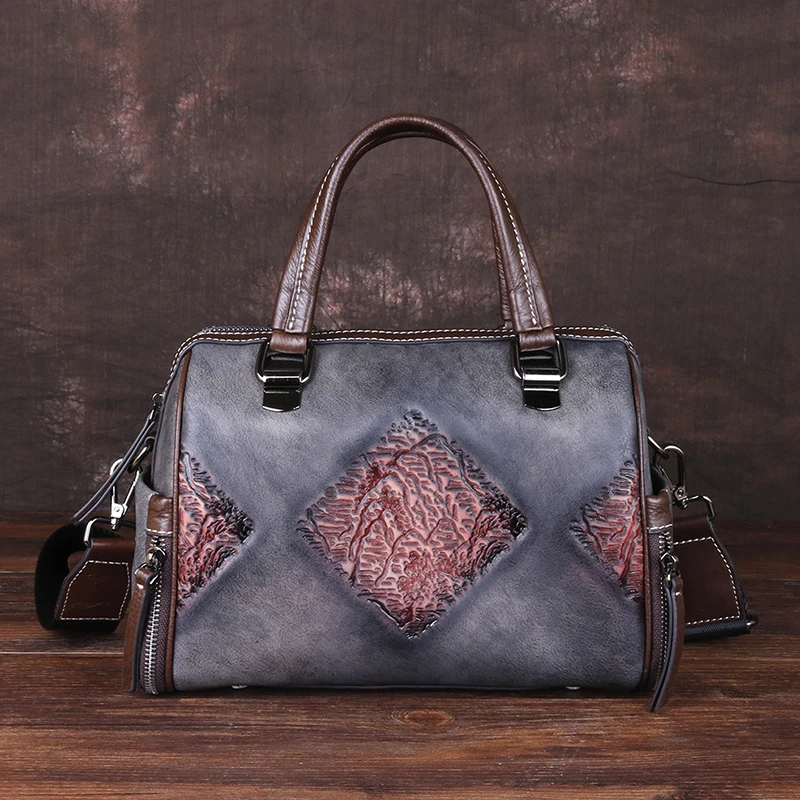 Женская сумка мессенджер из натуральной воловьей кожи деловой винтажный