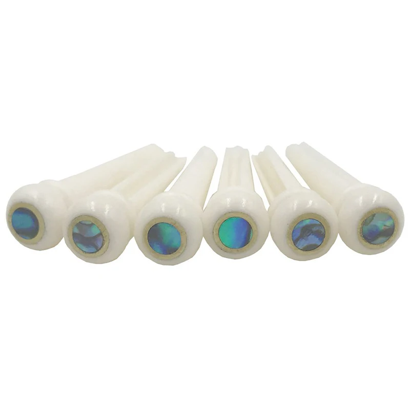 

Guitar Bone Bridge Pins with 5.m Position Abanlone Dot for Acoustic Guitar Parts Replacement