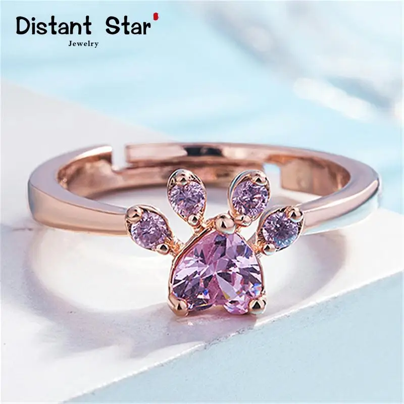 Хит продаж женское Открытое кольцо с изображением собаки многоцветное