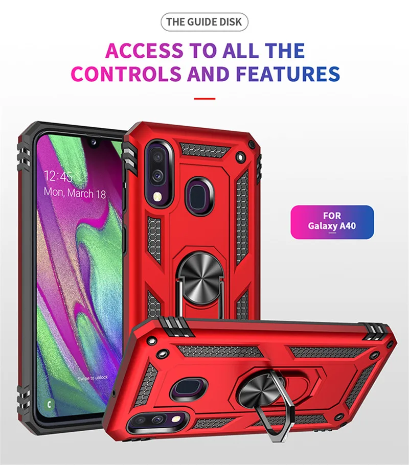 for Samsung Galaxy A40 Case Armor Military Shockproof Magnet Car Holder Cover for Samsung A40 Case for Samsung A 40 H18e6f7aee6de476694d86749ac1d2e54s