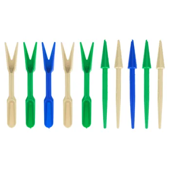 

10pcs Plastic Plant Transplanting Digging Tool Planters Garden Seedling Growth Nursery Supplies Bonsai Fertilizer Drilling Tools