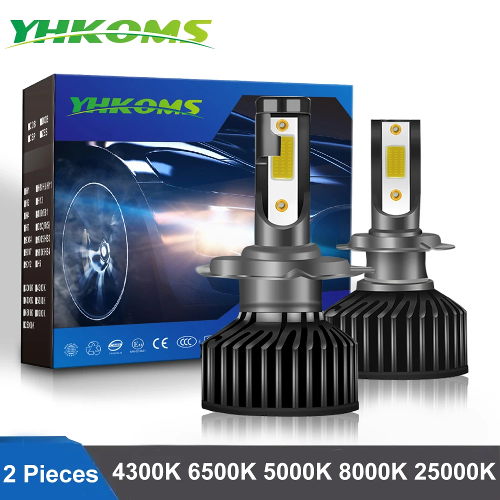YHKOMS H4 H7 Led-lampe Auto Scheinwerfer H1 H8 H9 H11 4300K 5000K 6500K 8000K F2 auto Nebel Lampe Auto Zubehör Lampen Autos 12V