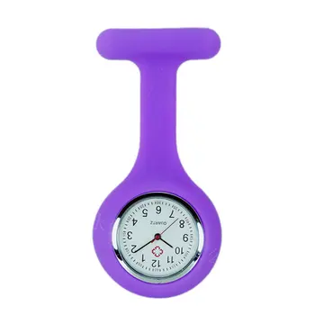 

Silicone Nurse Watch Compact Fashion Doctor Pocket Watches Brooch Tunic Fob Watch With Free Battery