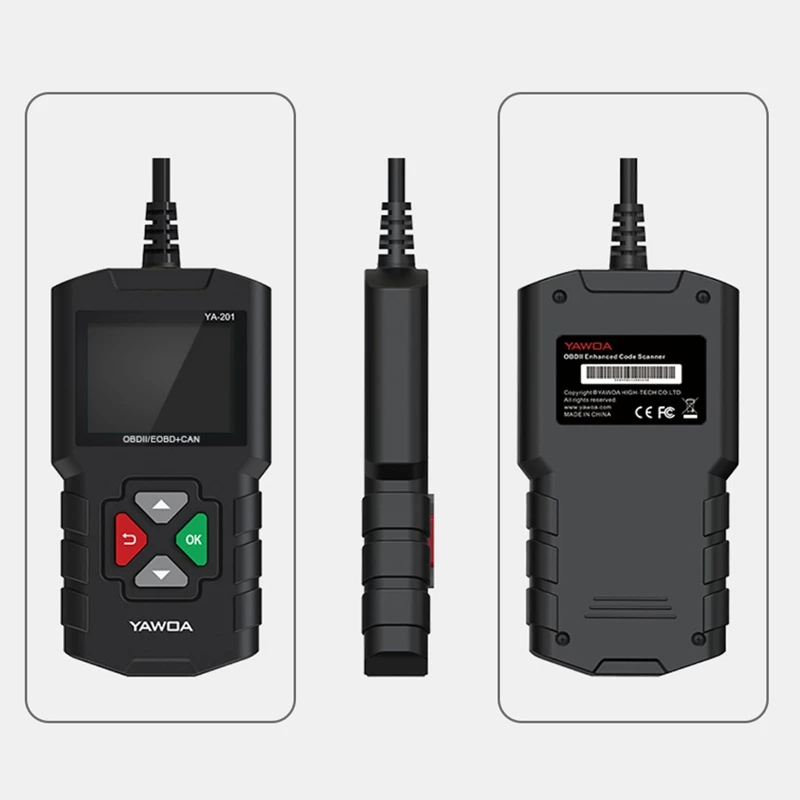YA-201 OBD2 сканер, считыватель кода неисправности автомобильного двигателя может диагностический сканер