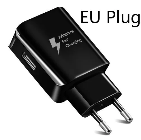 Универсальное быстрое зарядное устройство USB EU US Plug для путешествий, настенное зарядное устройство для мобильного телефона, адаптер для samsung Xiaomi huawei LG Micro usb зарядка - Тип штекера: EU black