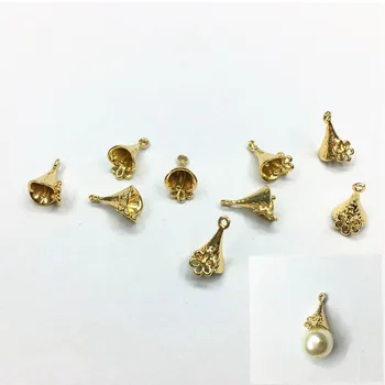 

New arrival! 10x6mm 100Pcs Copper Flower shape Connector for Earrings DIY making ,Jewelry Accessories Findings & Components