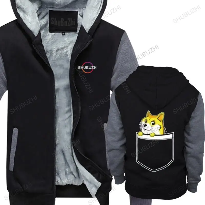 Хлопковая мужская толстовка с забавным принтом зимняя куртка Doge аниме кабусу