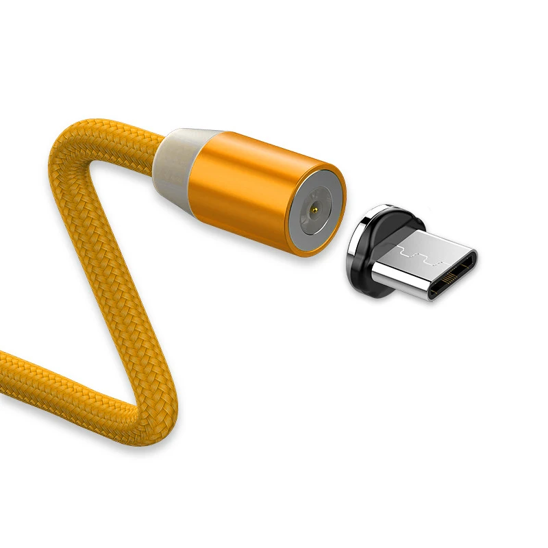 Магнитный usb-кабель для быстрой зарядки для Iphone TYPE-C, Micro USB, Android, IOS, линия передачи данных для Xiaomi Redmi, samsung, магнитный шнур - Цвет: Gold for Micro