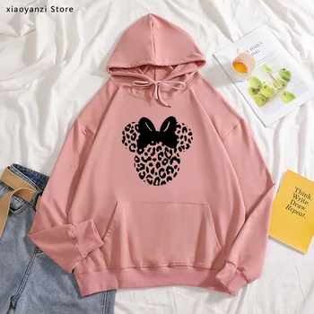 

leopard mouse head Print Women hoodies Cotton Casual Funny sweatshirts For Lady pullovers Hipster 4 Color hoodies new-1