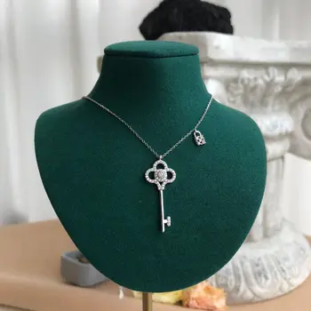 

Singapore Necklace Official Website Key Choker Women's 925 Sterling Rose Gold Non-mainstream Design Brand Elegant N334