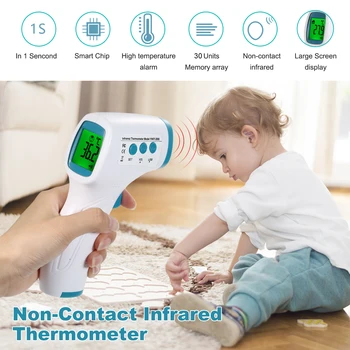 

Digital Forehead Thermometer Non-contact Infrared Temperature Measurement with LCD Backlight for Kids Children Adult Thermometer