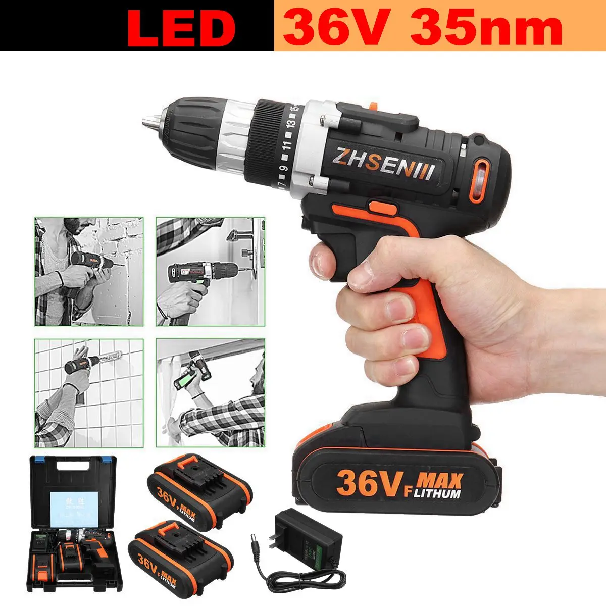 3in1 36V Cordless Drill Electric Controller
