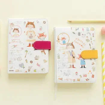 

A5 Cute Cartoon Notebook Leather Diary Journal Planner Travelers Journal Agenda 53CC