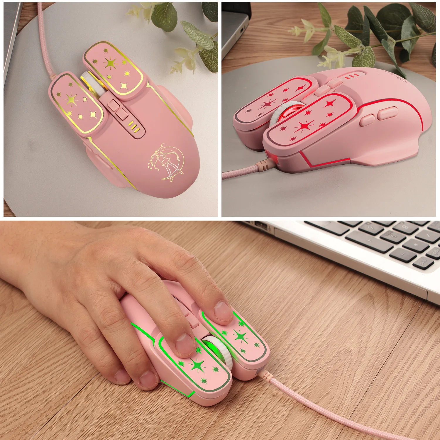 RGB wired mouse PC gaming accessory