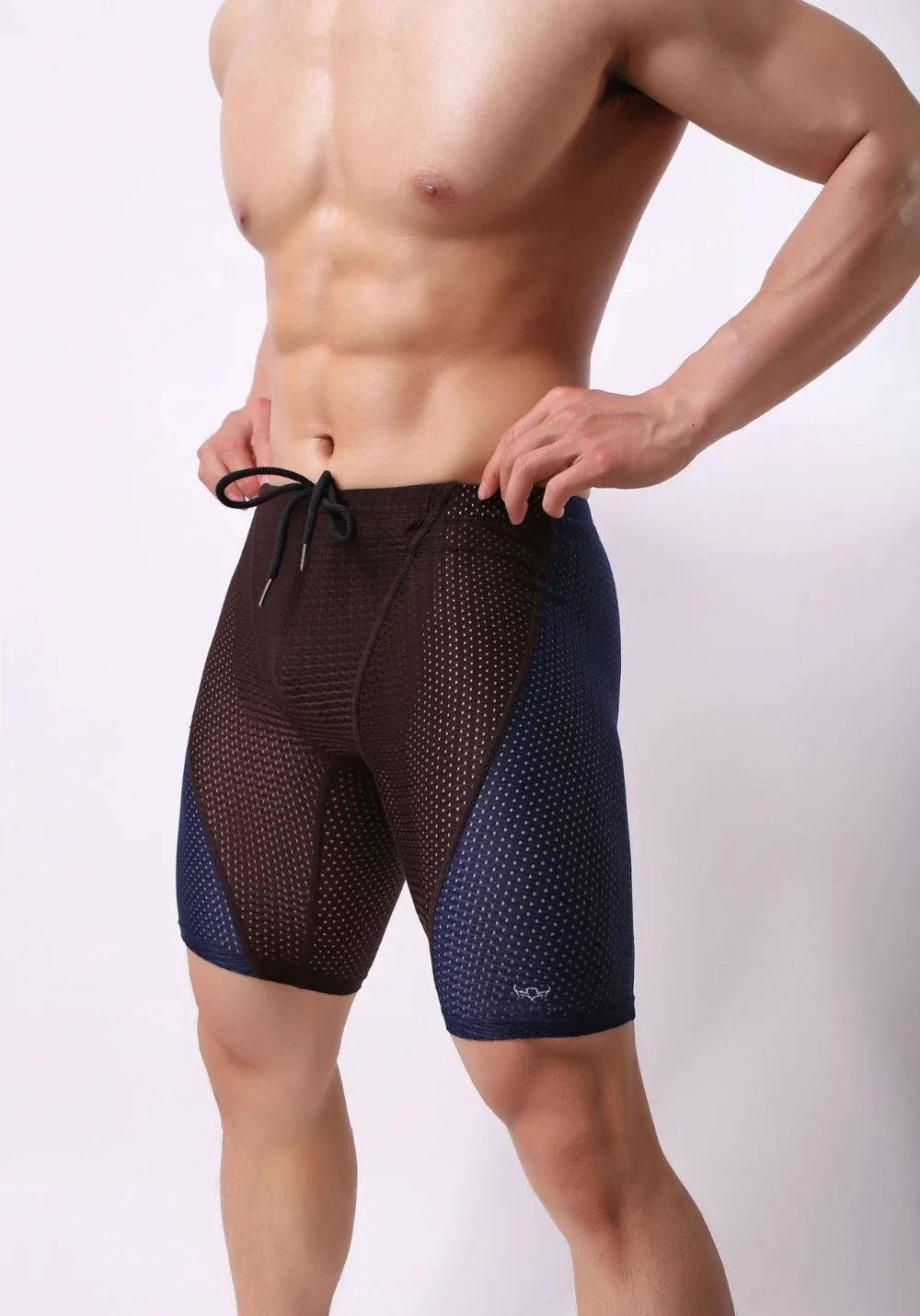 5 цветов Drawstring Mesh мужские плавки купальник Мужская одежда для плавания пляжные шорты трусы боксеры купальные плавки быстросохнущие костюмы 422
