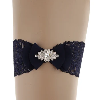 

Elegant Girls Woman Lace Trim Crystal Garter Wedding Bridal Party Gift Favor