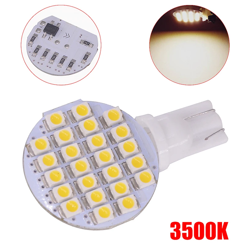 1000x T10 неполярный светодиодный 194 W5W 24 светодиодный 501 1210 SMD авто отложным воротником сбоку номерной знак светильник лампа габаритного огня DC12V