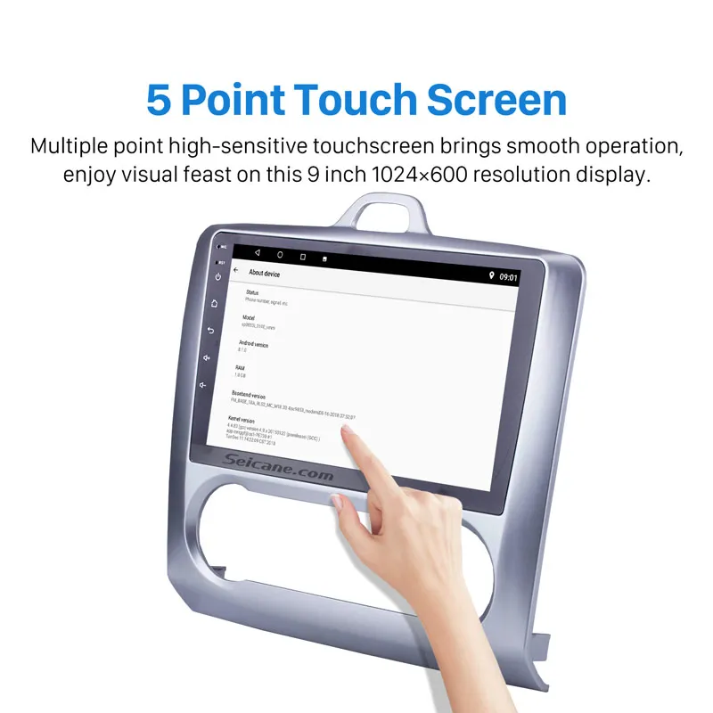 Seicane 9 дюймов 2DIN 8-ядерный gps навигации Android 8,1/9,0 автомобиль радио для 2004-2006 2007 2008 2009 2010 2011 Ford Focus Exi в