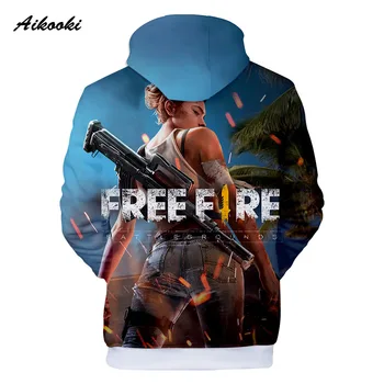 

Tops Men's Pop Game Free Fire 3D Hoodies Autumn/winter Trendy Long Sleeve 3D Hoodie Sweatshirts Free Fire Popular Girls Hooded