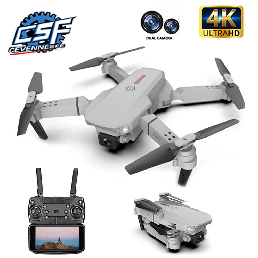 Buy 2021 New E88 Pro Drone Collapsible 1080P 4K Profesional  HD Camera Quadrocopter Fpv Drones Remote Control Toys Gifts