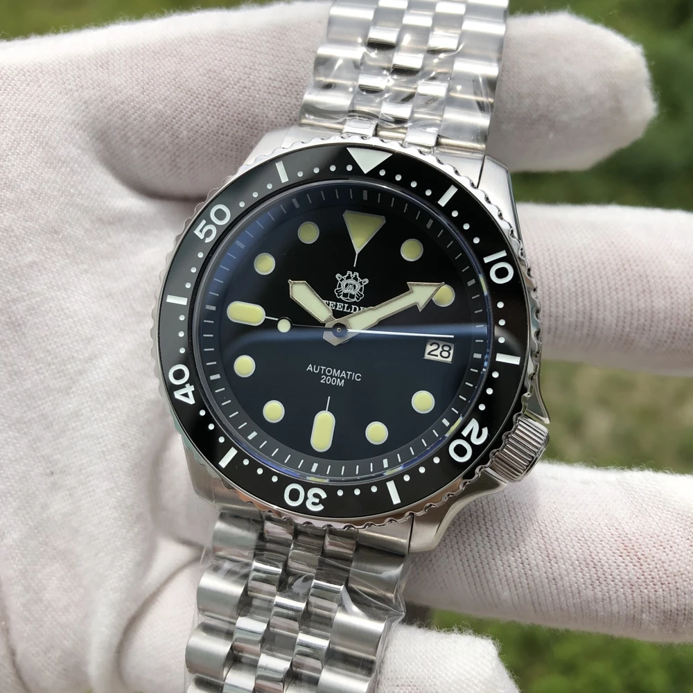 Steeldive 1996 Men`s Automatic Watch Abalone Seiko-nh35a 200m Diver Watches  Skx007 Ceramic Bezel Waterproof Mechanical Watch Men - Mechanical  Wristwatches - AliExpress