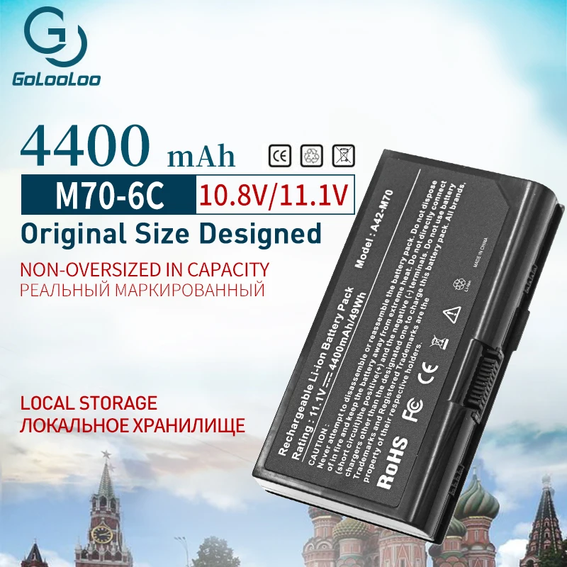 

Golooloo A32-F70 A32-M70 Laptop Battery for Asus F70 G71 G72 M70 N70 N90 X71 X72 Series A41-M70 A42-M70 L0690LC 07G0165A1875