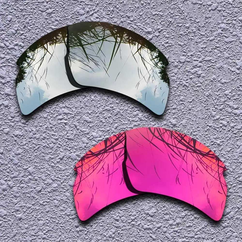 2 пары поляризованных сменных линз для солнцезащитных очков Oakley Flak 2,0 XL-несколько вариантов - Цвет линз: Silver-Purple Red