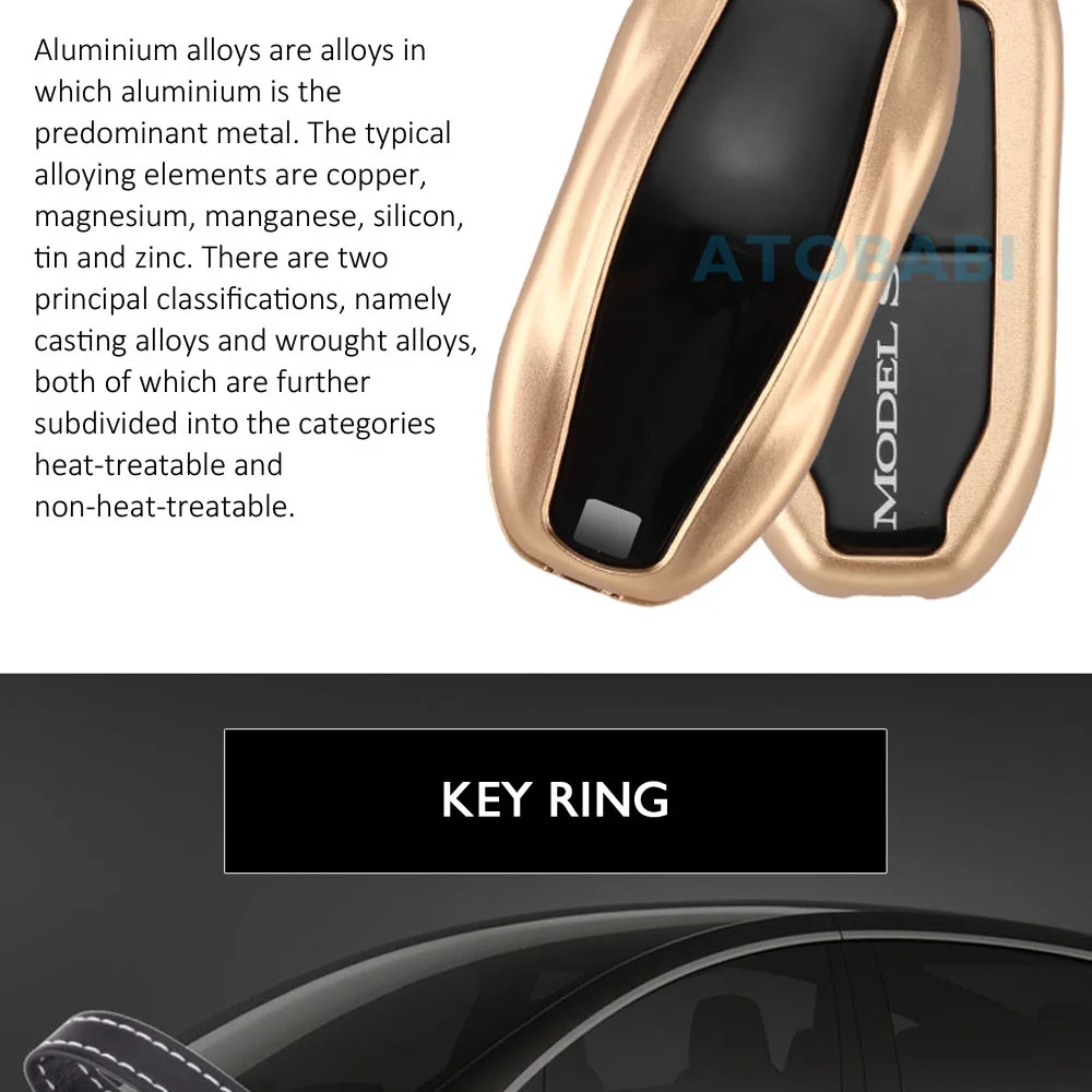 Алюминиевый сплав автомобильный чехол для ключей Tesla Модель S Smart Keyless пульт дистанционного управления брелок крышка брелок рамка сумка авто аксессуары