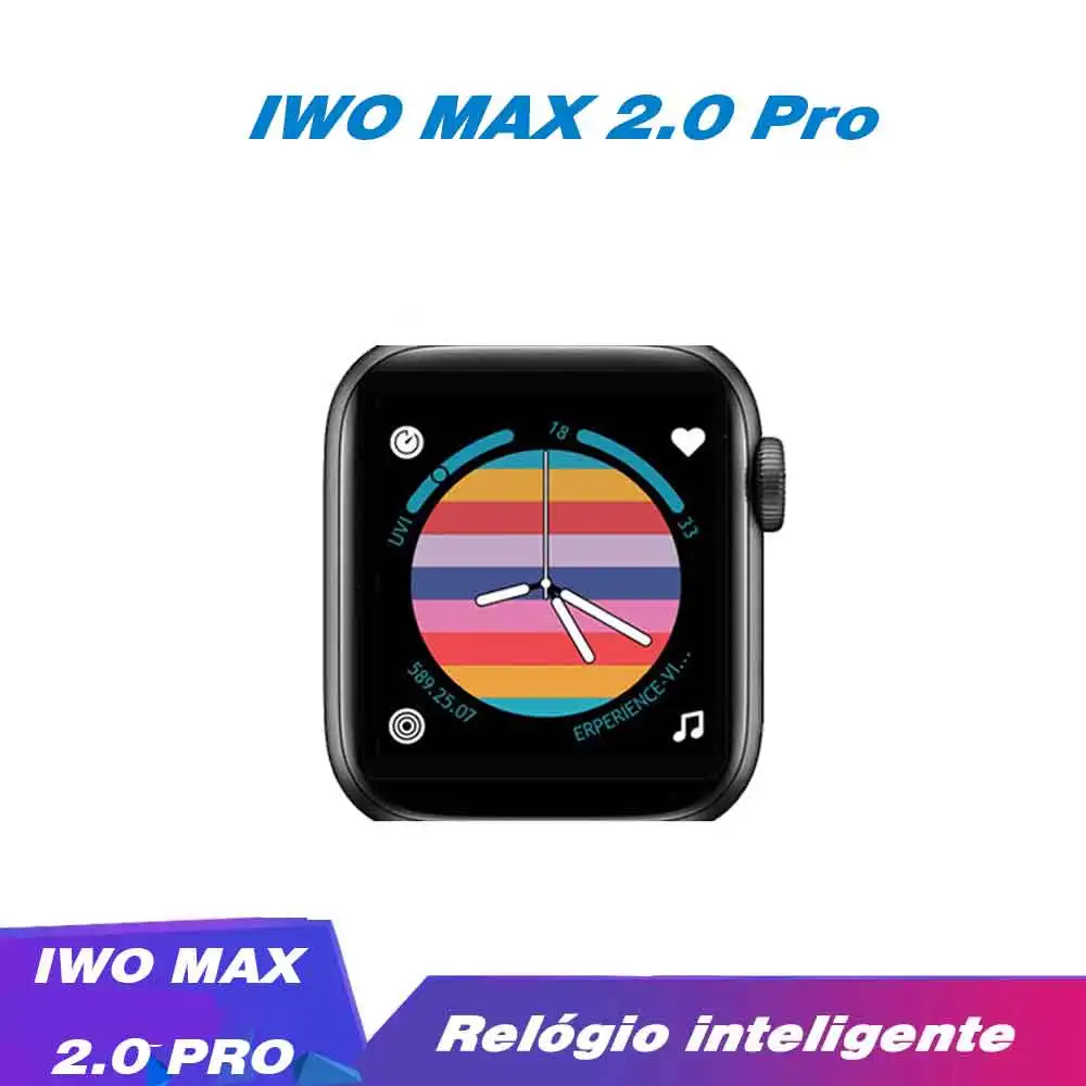 New IWO MAX 2.0 PRO Smart Watch DIY Faces Bluetooth Call Sport Watch Rotate Button Waterproof Smart Watch PK IWO13
