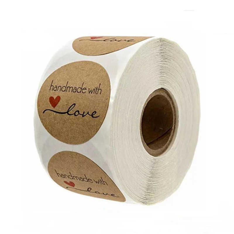 

Наклейки ручной работы с надписью love, 1 дюйм, 500 шт.