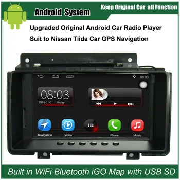

Upgraded Original Android 7.1 Car Radio Player Suit to Nissan Tiida Car GPS Navigation Video Player WiFi Bluetooth Ram 16G