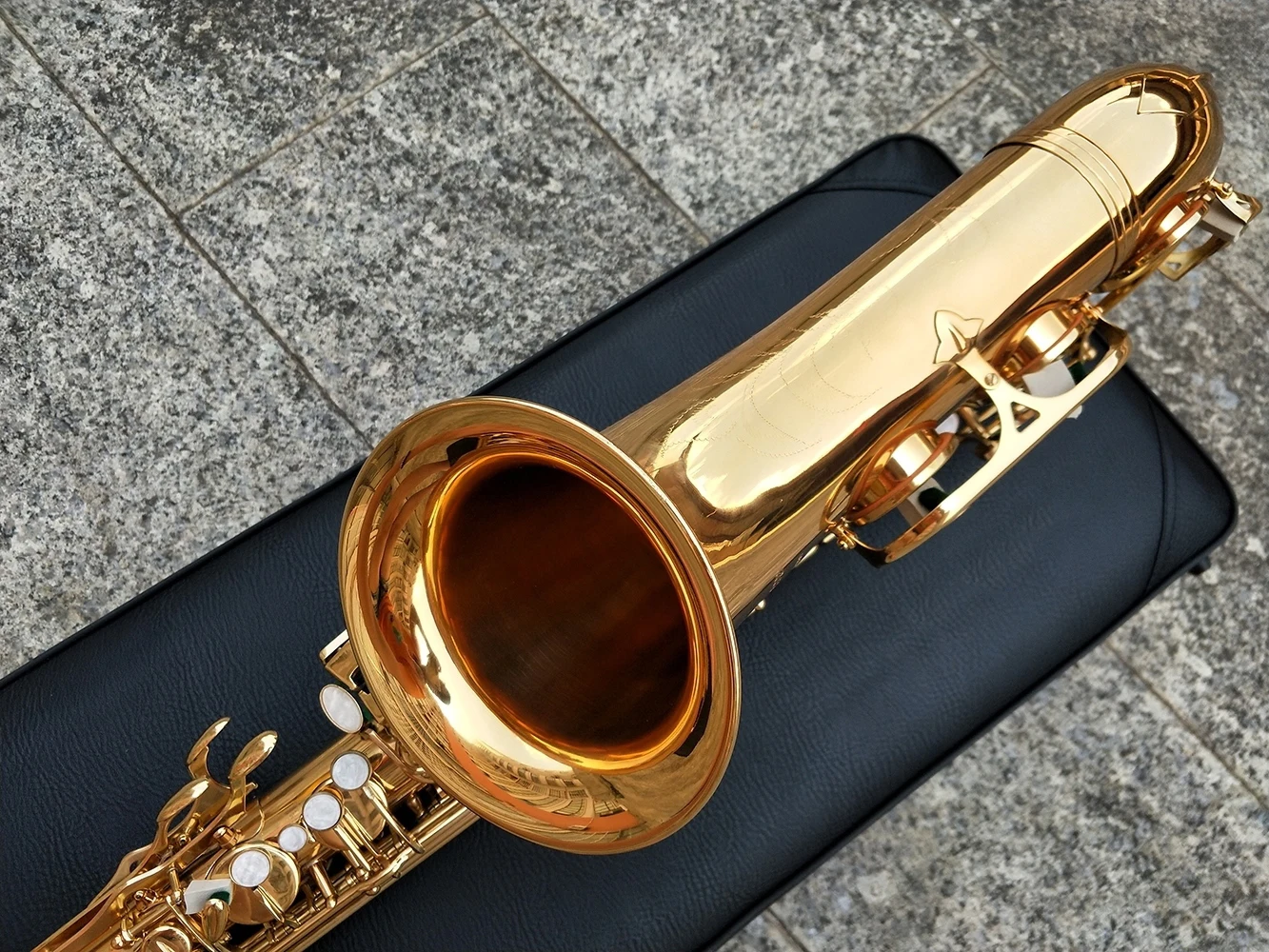 Высокое качество японский бренд тенор саксофон 875EX Bb золотой лак Саксофон тенор золотой Латунный музыкальный инструмент с Чехол мундштук