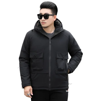 

Winter New Parker Coat Men's Large Size 8XL Thick Jacket Men Fashion Slim Cotton Liner To Keep Warm Parkas Coats Cotton Clothing