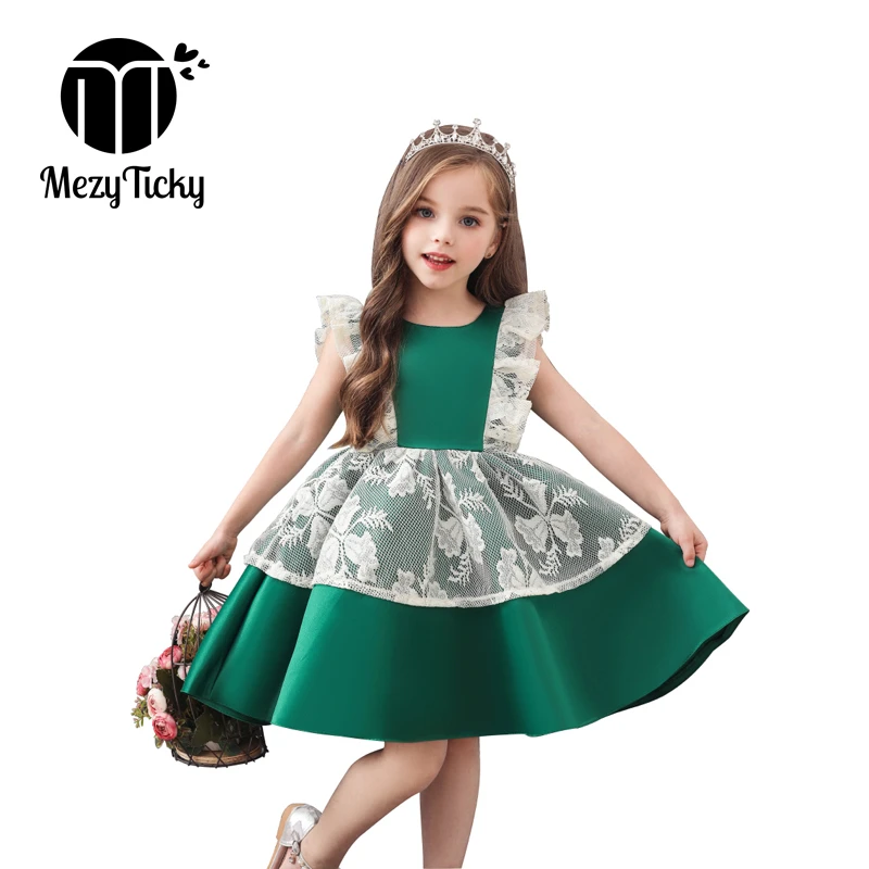 

Infant Girls Lace Backless Princess Dress Children Fluffy Stage Dresses Toddler Baby Party Show Catwalk Tutu Lolita Ball Gown
